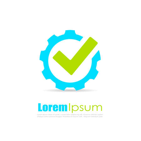 Abstract gear mechanics logoのイラスト素材