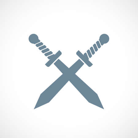 Crossed swords vector iconのイラスト素材