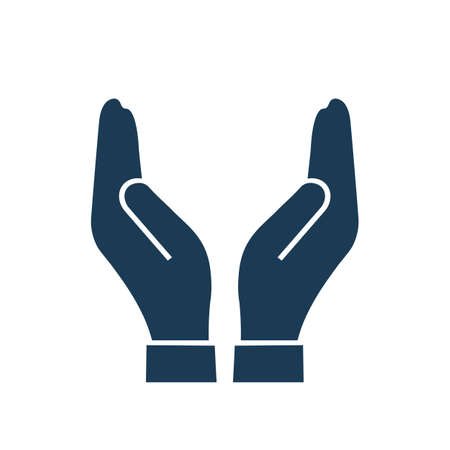 Human hands protection iconのイラスト素材