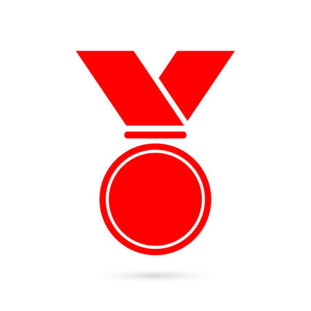 Blank award medal with ribbonのイラスト素材