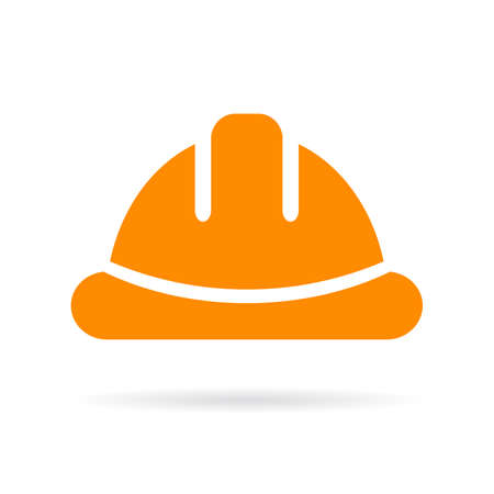 Yellow hard hat vector iconのイラスト素材