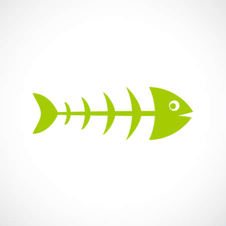 Fish bone vector iconのイラスト素材