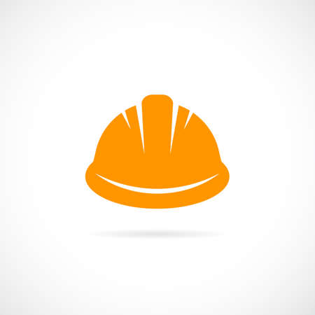 Orange hard hat vector iconのイラスト素材