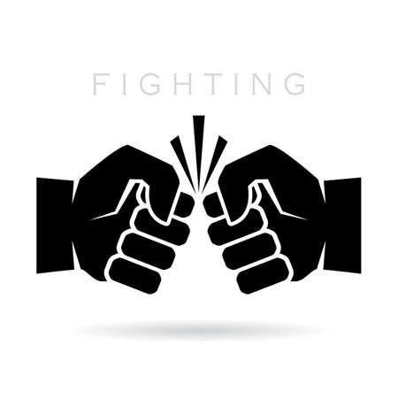 Abstract fighting vector iconのイラスト素材