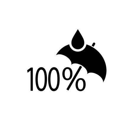 100 percent waterproof symbol.のイラスト素材