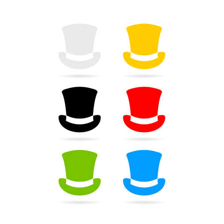 Six color hats iconのイラスト素材