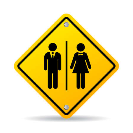 Unisex restroom vector door signのイラスト素材