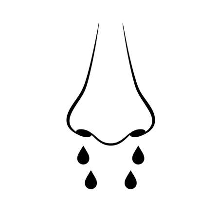 Runny nose allergy vector iconのイラスト素材