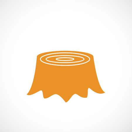 Tree stump vector pictogramのイラスト素材