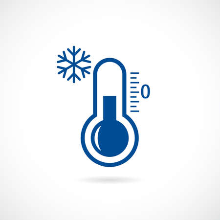 Cold thermometer vector iconのイラスト素材