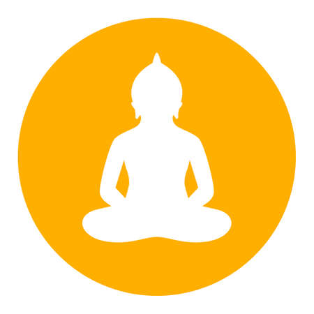Meditating Buddha iconのイラスト素材