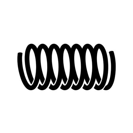 Flexible spring silhouette iconのイラスト素材