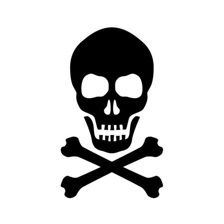 Skull and crossed bones danger signのイラスト素材