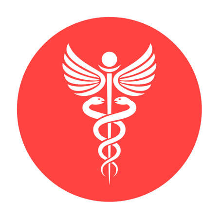 Red round medicine vector symbolのイラスト素材