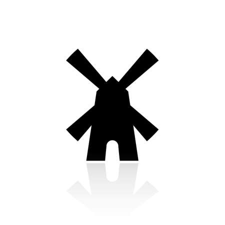 Windmill vector iconのイラスト素材