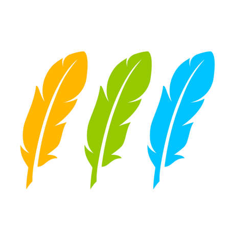 Color feather icon setのイラスト素材