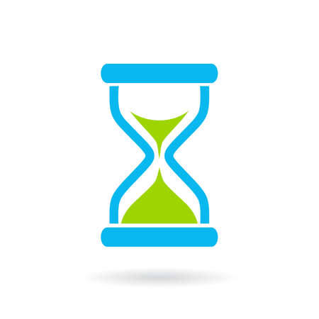 Blue hourglass vector iconのイラスト素材