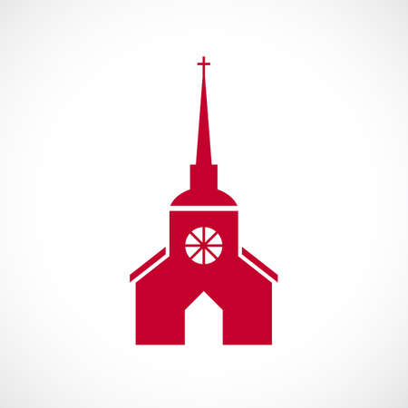 Small catholic cathedral iconのイラスト素材
