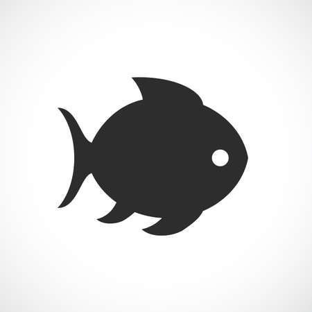 Fish silhouette vector iconのイラスト素材