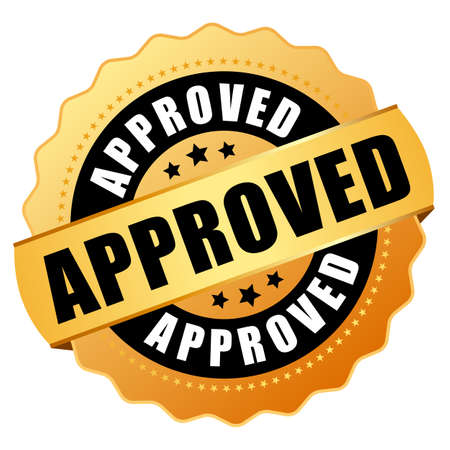 Approved gold vector stampのイラスト素材
