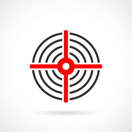 Red target vector iconのイラスト素材