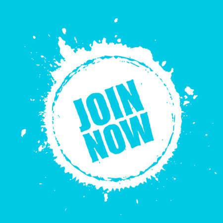 Join now grunge circle designのイラスト素材
