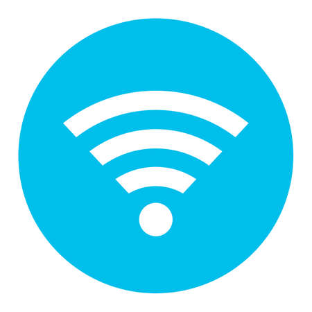Internet wifi round buttonのイラスト素材