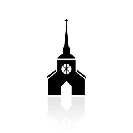 Old church building vector signのイラスト素材
