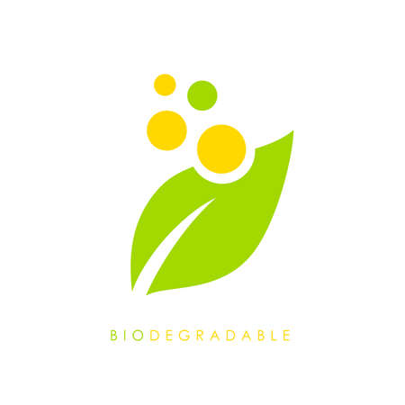 Biodegradable vector logoのイラスト素材