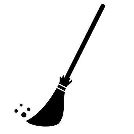 Broom cleaning vector iconのイラスト素材