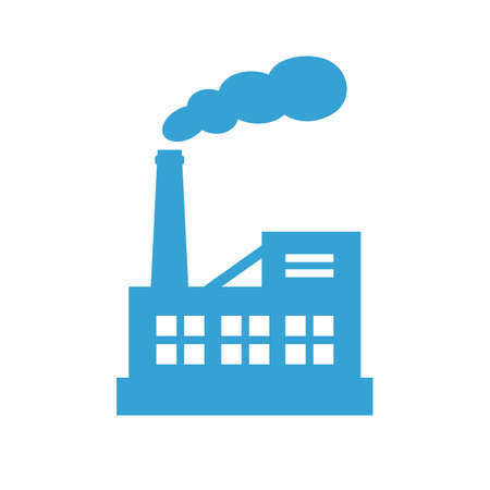 Big industrial factory vector iconのイラスト素材