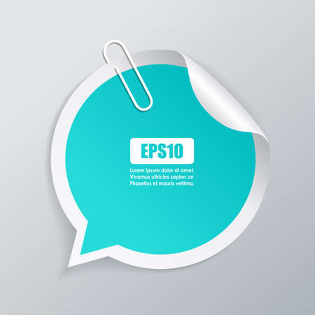 Blank speech bubble note vector illustrationのイラスト素材