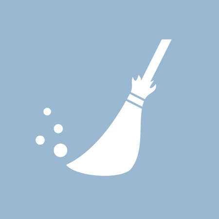 Tidying up broom  icon Vector illustration.のイラスト素材