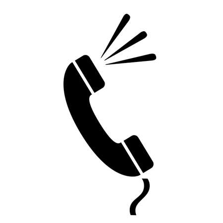 Retro telephone handset vector iconのイラスト素材