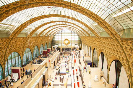PARIS, FRANCE - 21 May 2017: Museum dOrsay interiorのeditorial素材
