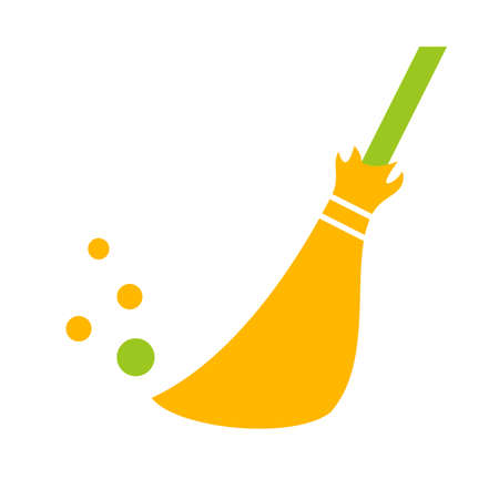 Tidying up colorful vector iconのイラスト素材