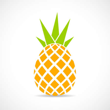 Ripe pineapple vector iconのイラスト素材