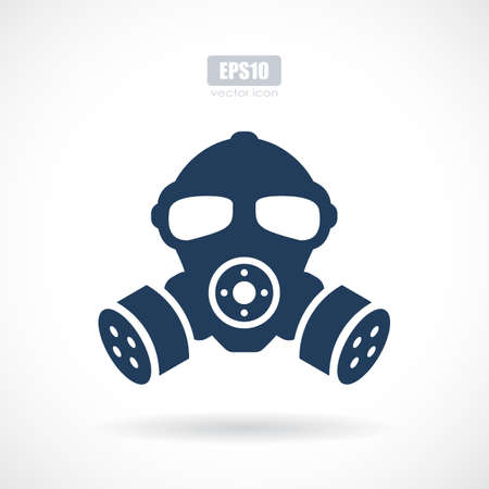 Gas mask silhouette vector sign.のイラスト素材