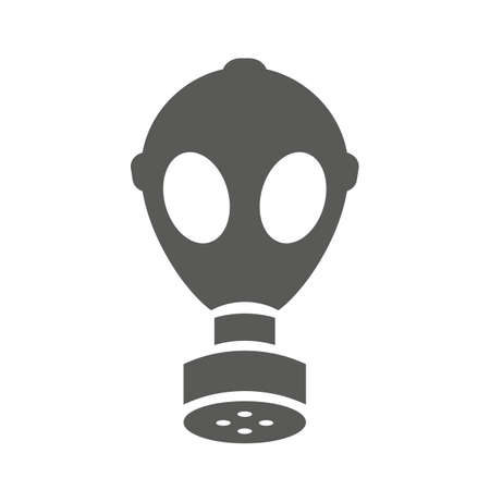 Old rubber gas mask vector icon isolated on a white backgroundのイラスト素材