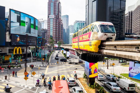 KUALA LUMPUR, MALAYSIA - 19 April 2018: Bukit Bintang shopping and entertainment areaのeditorial素材
