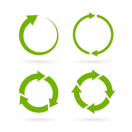 360 degree complete cycle vector arrowのイラスト素材