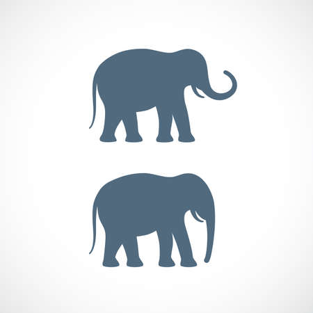 Elephant vector shapeのイラスト素材