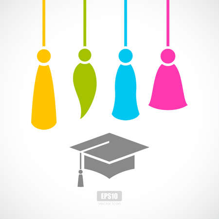 Tassels design element iconsのイラスト素材