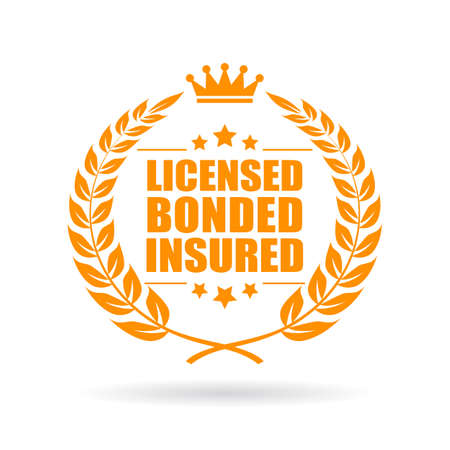 Licensed bonded insured laurel business iconのイラスト素材