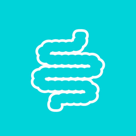 Intestine outline vector iconのイラスト素材