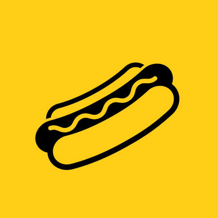 Hotdog vector iconのイラスト素材