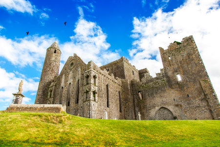 Old Irish castle, Rock of Cashelのeditorial素材