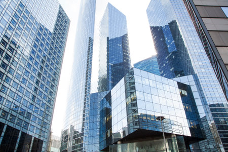 PARIS, FRANCE - 21 May 2017: Modern business buildingsのeditorial素材