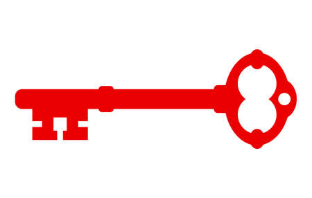 Red door key iconのイラスト素材