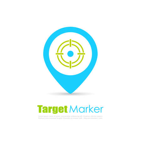 Target pin logo designのイラスト素材